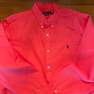 Men's Ralph Lauren button down shirt (watermelon red) - size XXL